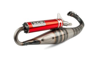 Exhaust SCR Corse Handmade 70 Piaggio red