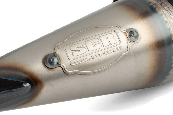 Auspuff SCR Corse Handmade 70 Piaggio rot