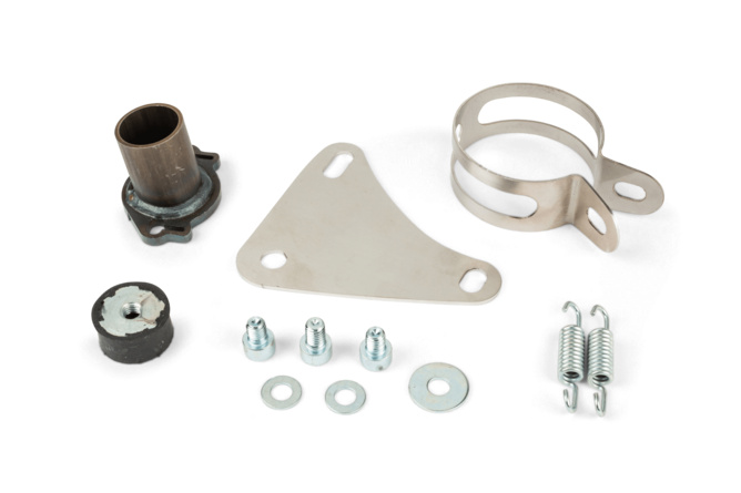 Auspuff SCR Corse Handmade 70 Minarelli stehend rot