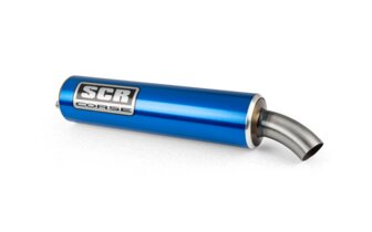 Silencieux SCR Corse Scooter alu Bleu