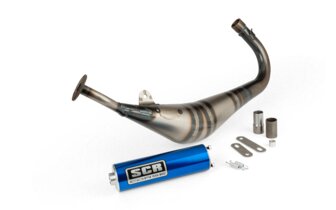 Pot d'échappement SCR Corse Handmade 50 - 70 AM6 Bleu