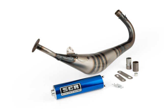 Pot d'échappement SCR Corse Handmade 50 - 70 AM6 Bleu