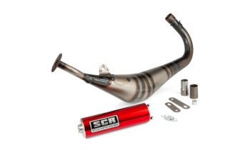 Pot d'échappement SCR Corse Handmade 50-70 AM6 Rouge