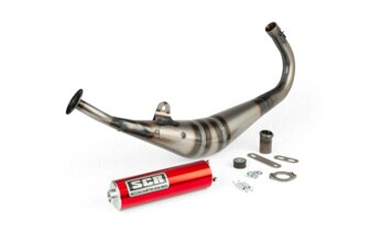 Pot d'échappement SCR Corse Handmade 50 - 70 Derbi Rouge