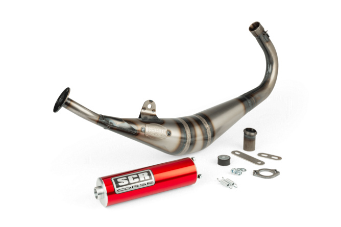 Pot d'échappement SCR Corse Handmade 50 - 70 Derbi Rouge