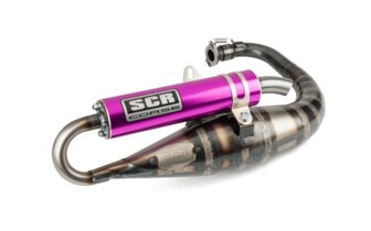Pot d'échappement SCR Corse Handmade 70 MBK Booster Violet