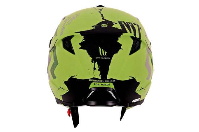 Trial Helm MT Streetfighter SV Skull matt grün