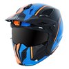MT Helmets Klapphelm Streetfighter SV Orange Blau Orange Ratschenverschluss Doppelvisier