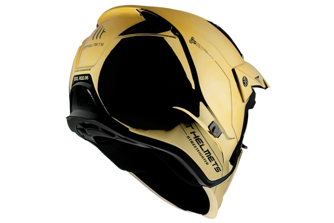 Trials Helmet MT Streetfighter SV Chrome gold