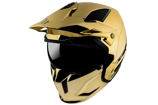 Casque trial MT streetfighter SV uni Chrome or