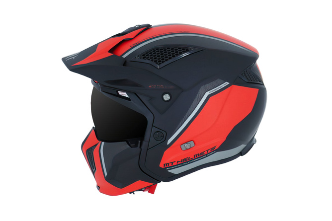 Trials Helmet MT Streetfighter SV Twin matte black / red