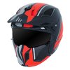 MT Helmets Klapphelm Streetfighter SV Rot Schwarz Doppelvisier