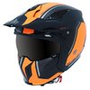 MT Helmets Klapphelm Streetfighter SV Schwarz Orange Ratschenverschluss Doppelvisier