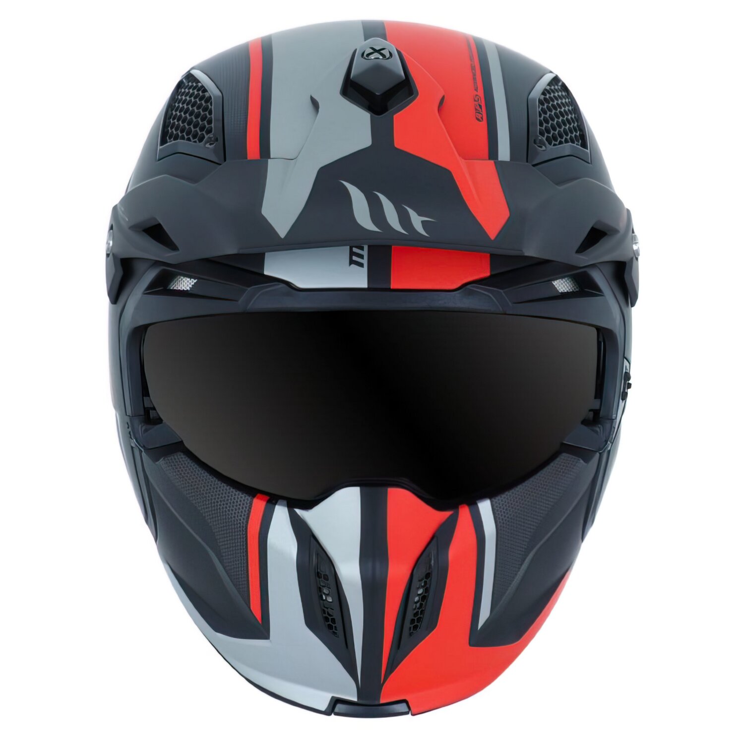 Casco Trial MT Streetfighter SV Twin C5 Nero Opaco-Rosso M - 8