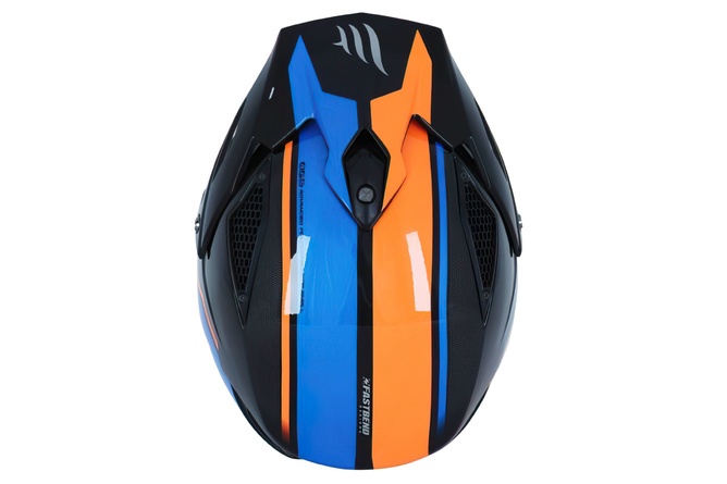 Trial Helm MT Streetfighter SV Twin glänzend schwarz / blau / orange