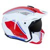 Casque trial MT streetfighter SV TWIN Blanc / bleu / rouge brillant