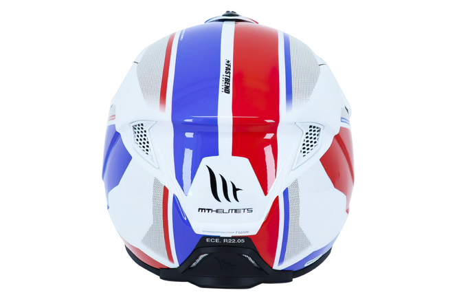 Trials Helmet MT Streetfighter SV Twin glossy white / blue / red