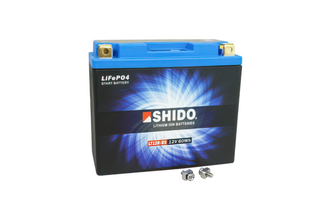 Batteria moto ioni di litio Shido 5 Ah 150x70x130mm