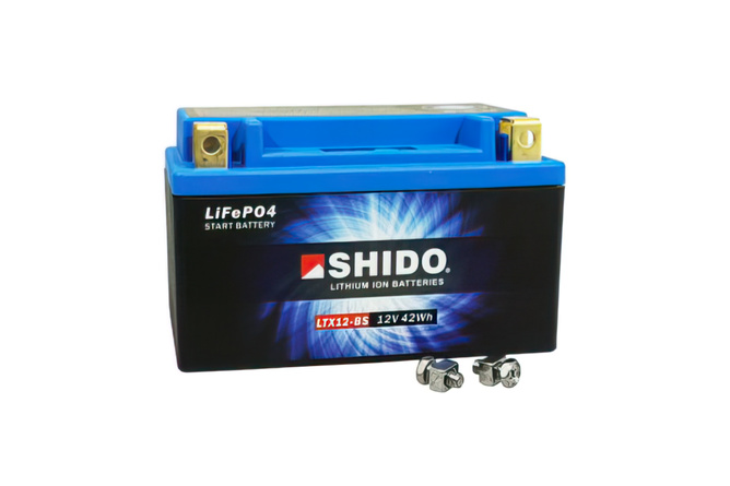 Batteria moto ioni di litio Shido 4 Ah 150x90x130mm