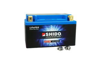 Batterie 12V - 4Ah Shido LTX12-BS Lithium Ion - prête à l'emploi