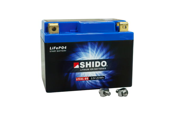 Batteria moto ioni di litio Shido 1,6 Ah 115x70x85mm