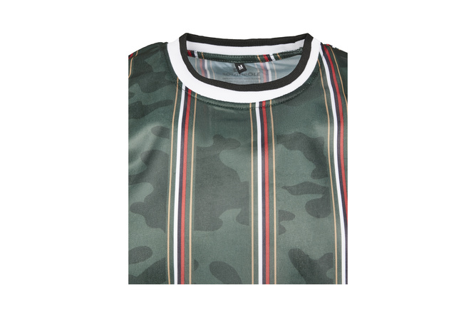 Camiseta Thin Vertical Stripes AOP Verde