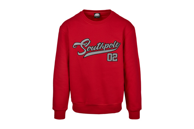 Crewneck Sweater Written Logo Southpole red