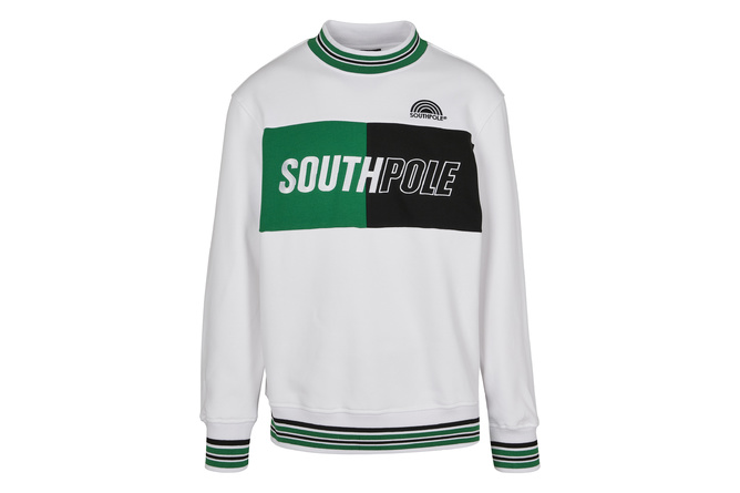 Crewneck Sweater Block Logo Southpole white