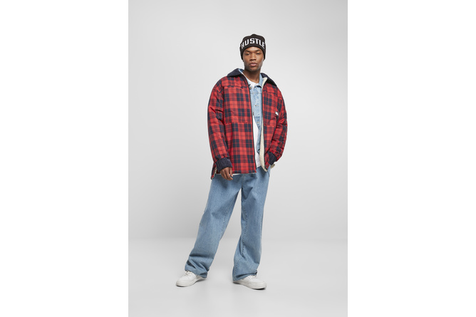 Giacca Sherpa Checkered Flannel Southpole rosso
