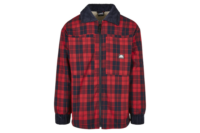 Sherpa Jacket Checkered Flannel Southpole red