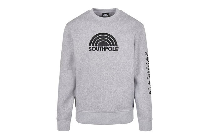 Sweater Rundhals / Crewneck Halfmoon Southpole heather grau
