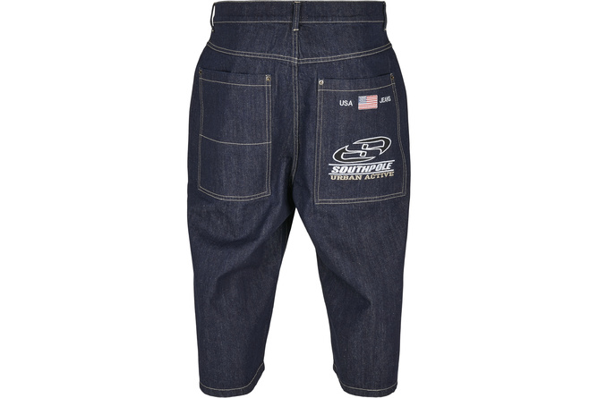 South Pole Embroidered Cuff Jean Shorts