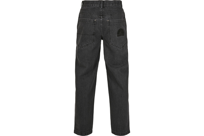 Jeans 3D Embroidery Southpole raw nero