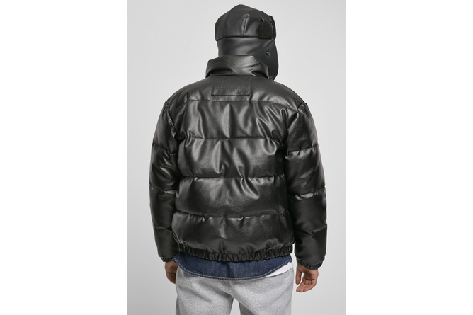 Bubble Jacket Imitation Leather Southpole black