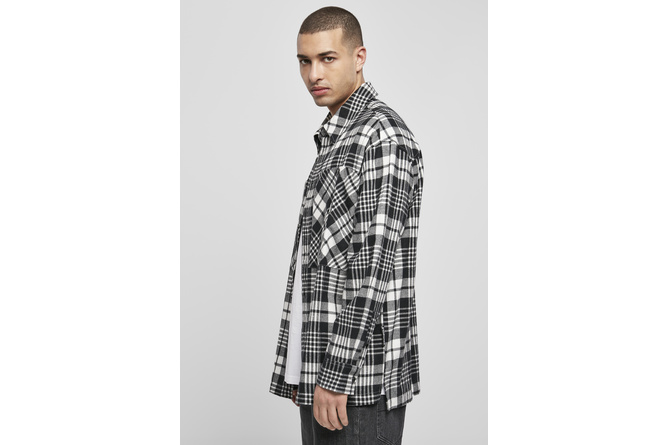 Checkered Shirt Woven Southpole black/white