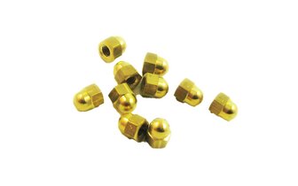 Cap Nut Brass M6 (x10)