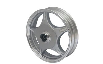 Cerchio anteriore Kymco Filly 1 / Baotian Speedy 1 alluminio argento