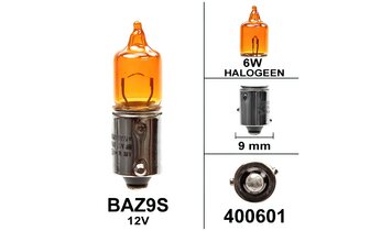 Ampoule halogène BAZ9S 12V - 6W Flösser Orange