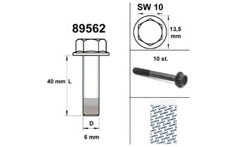 Vite motore SW 10 M6x40 nero (x10)