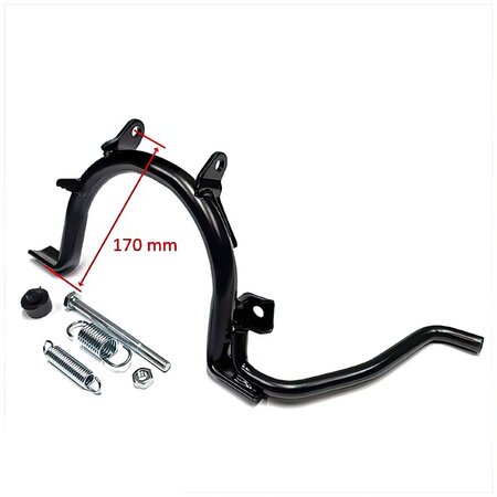 Béquille Latérale Noire Pour Piaggio Zip 2000 4T – Accessoire Scooter, Montage Facile, Ressort De Repliage - 4