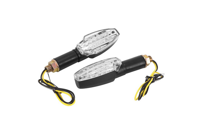 LED Blinker Fuka Schwarz / Transparent
