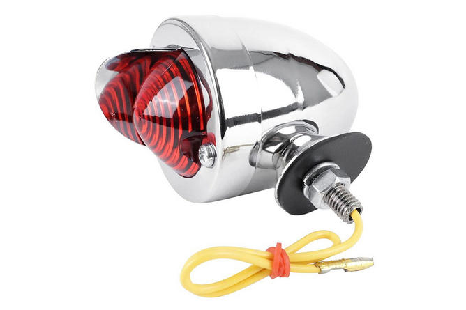 Zusatzscheinwerfer Chrom / rot