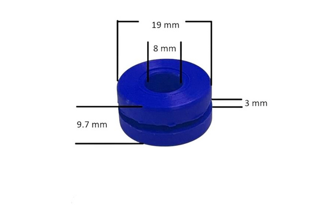 Rubber Buffer radiator Derbi Senda blue (x1)