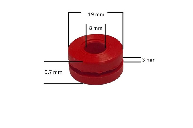 Gummipuffer Kühler Derbi Senda Rot (x1)