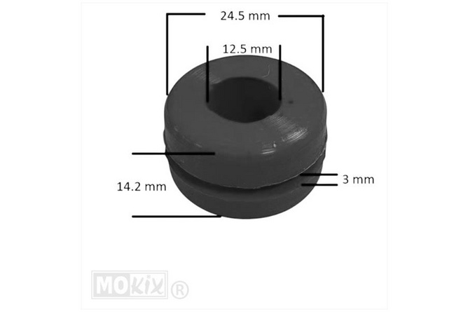 Gummipuffer Kühler Rieju / Sherco Schwarz (x1)