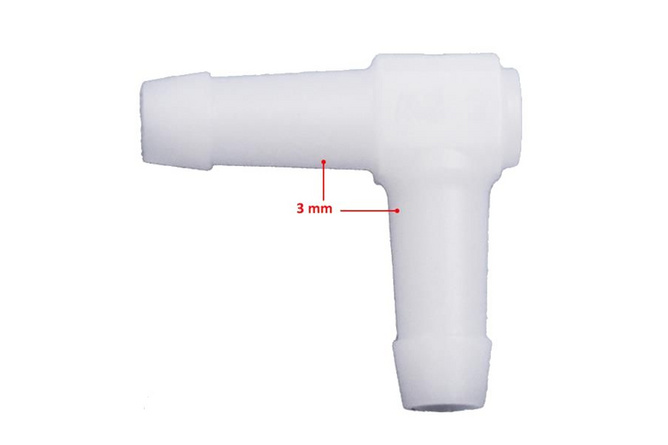 Schlauchverbinder 90° - 3mm (x1)