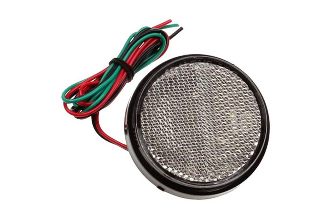Catadiottro rotondo 58mm con LED bianco