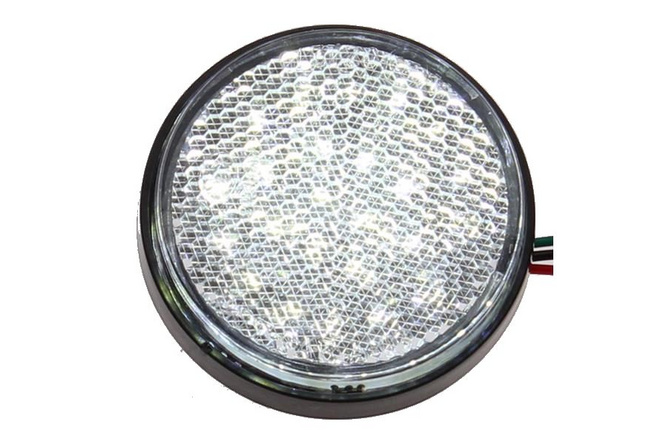 Catadiottro rotondo 58mm con LED bianco
