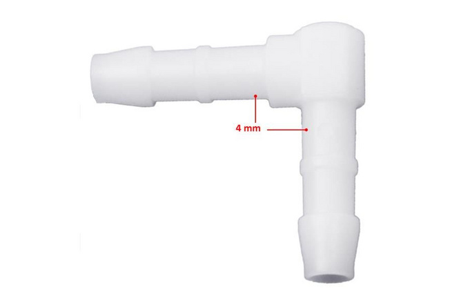 Schlauchverbinder 90° - 4mm (x1)