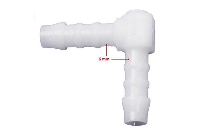 Schlauchverbinder 90° – 6mm (x1)